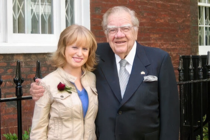 Former Texas Gov. Dolph Briscoe Jr. and his granddaughter, Kate Marmion